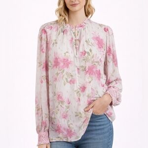 Autres Filles Elegant Pink Floral Blouse